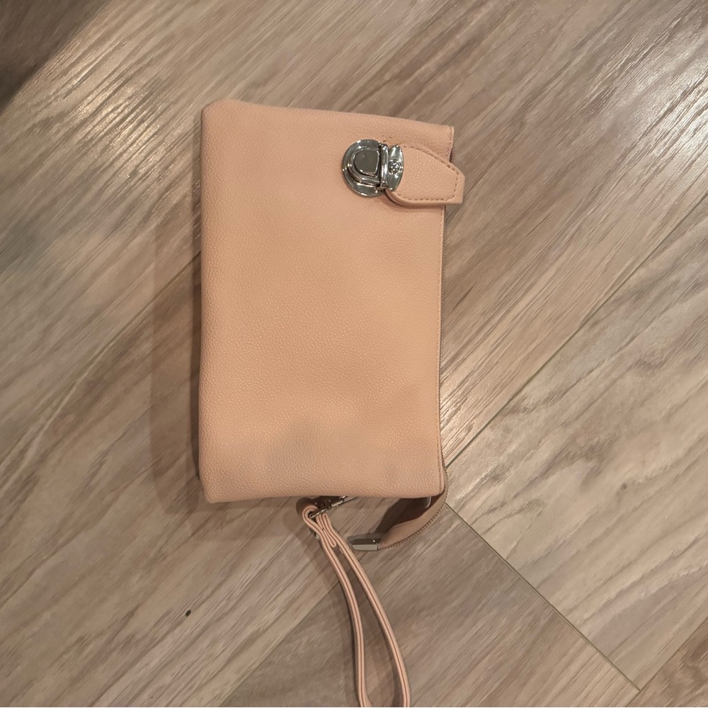 Elegant Tan Wristlet Clutch
